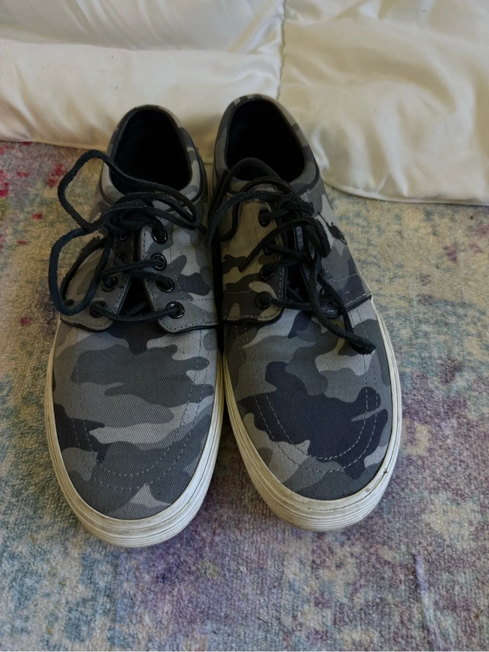 Polo Ralph Lauren Faxon Low Gray Camouflage Canvas Sneakers